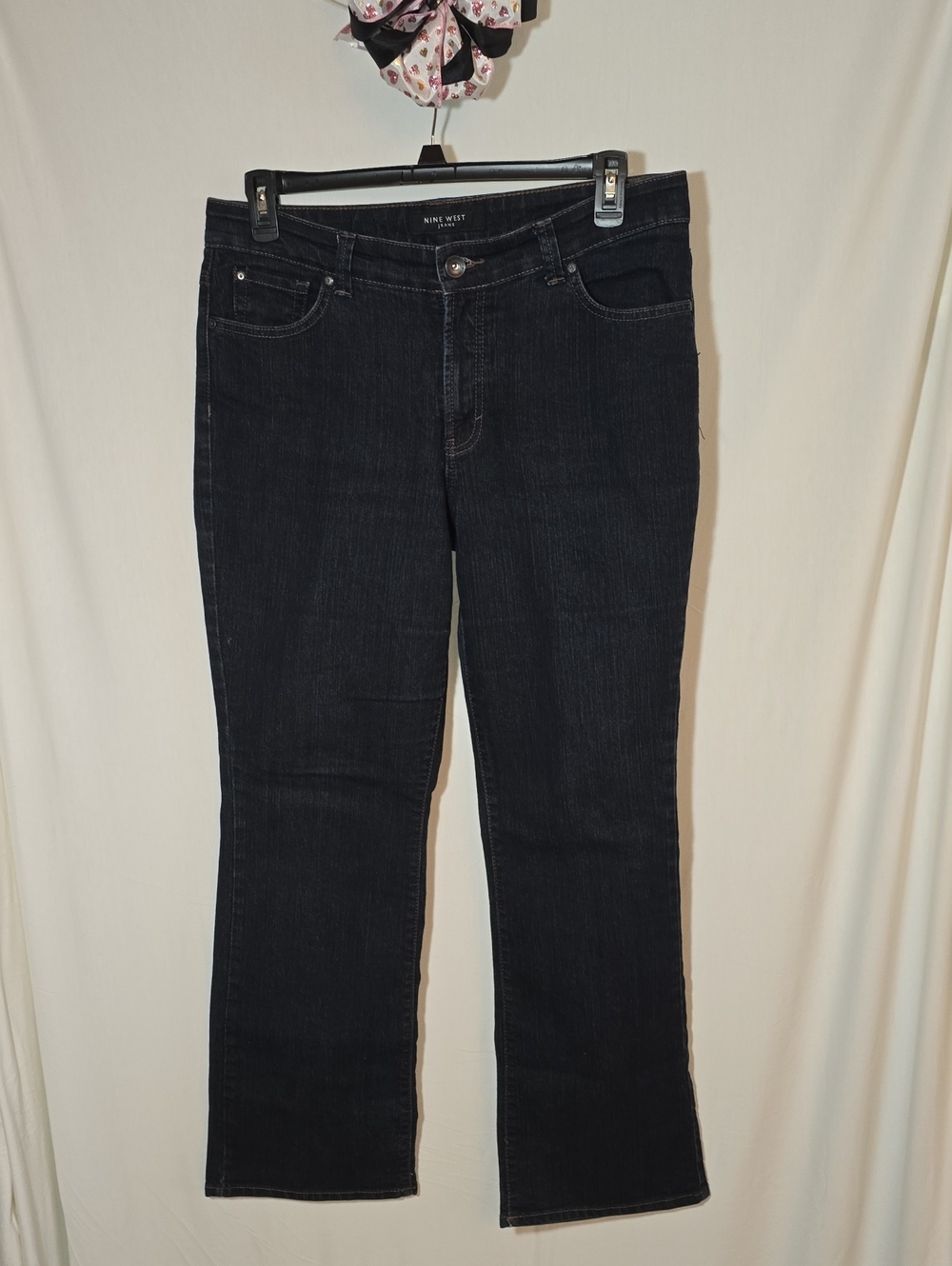 Nine West Women's Dark Blue Boot-Cut Jeans With Stretch